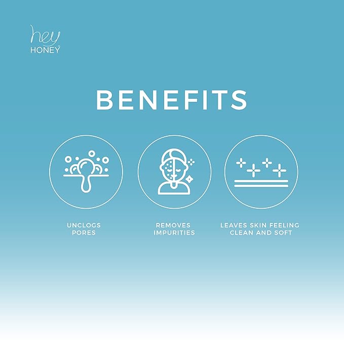 Hey Honey Skincare Be Clear Acne Routine | Daily Active Cleansing Face Wash | Youth & Young Adults, Blemishes Prone | Propolis & Gentle Exfoliating Acids | Fast & Long Lasting Oil Control | 5 fl oz-Velvo Beauty