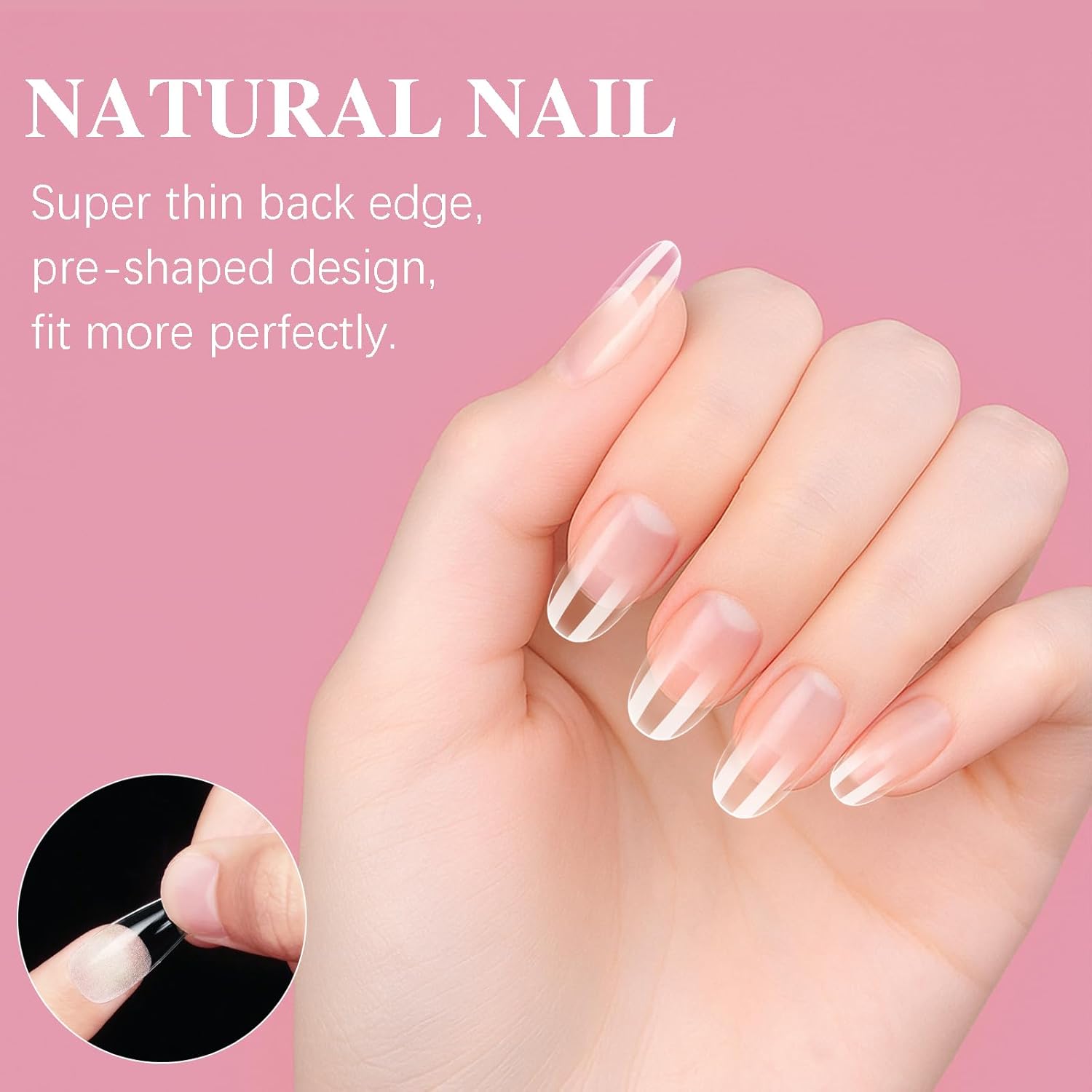 Medium Oval Nail Tips, SSWSBYKE 300pcs Soft Gel Nail Tips for Full Cover Pre-Shaped Acrylic Fake Nails Tips 15 Sizes Half Matte Press On Nails for Extension Home DIY Salon-Velvo Beauty