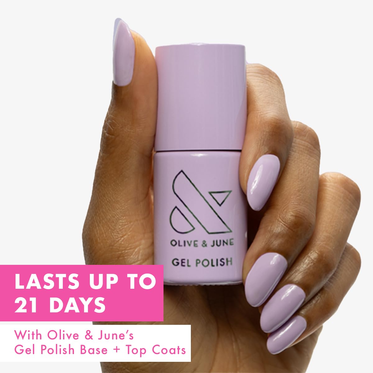 Olive & June Gel Polish | UV LED Nail Lamp Needed | Long Lasting Formula | Up to 21 Days of Wear | Damage-Free Removal | Salon-Quality Manicure, Pedicure at Home | You're Invited | Lilac-Velvo Beauty
