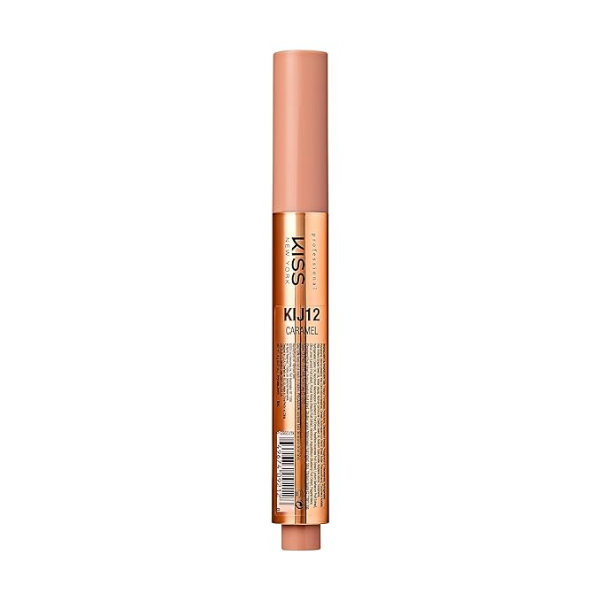 KISS NEW YORK Professional Melting Jelly Lip Balm, High Shine & Moisturizing Lip Stick, Long Lasting, Plumping Effect Look, Non-Sticky & Not Cakey, Easy Application & Natural Coverage (Caramel)-Velvo Beauty
