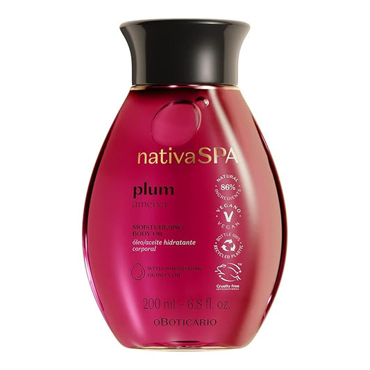 Nativa SPA by O Boticario Plum Body Oil, Enriched with Purified Quinoa Drops to Boost Hydration, 6.8 Ounce-Velvo Beauty