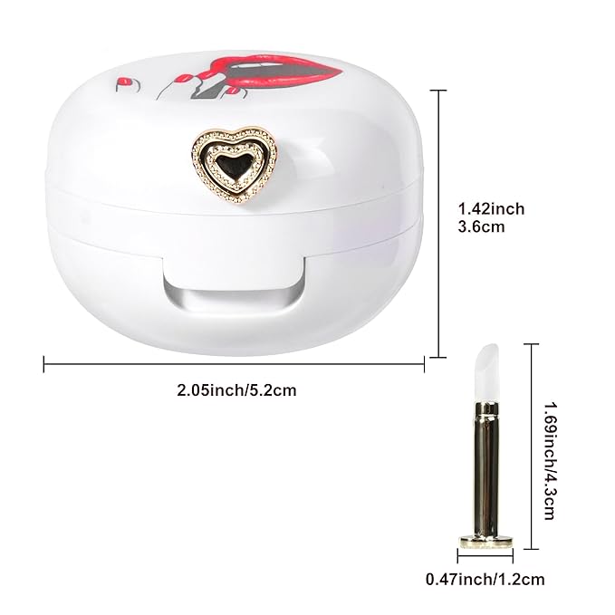 2 Pack Lip Balm Containers,Plastic Portable Empty Lip Balm Container with Mirror and Silicone Lip,Empty Lipstick Dispenser Box for Travel,Home-Velvo Beauty