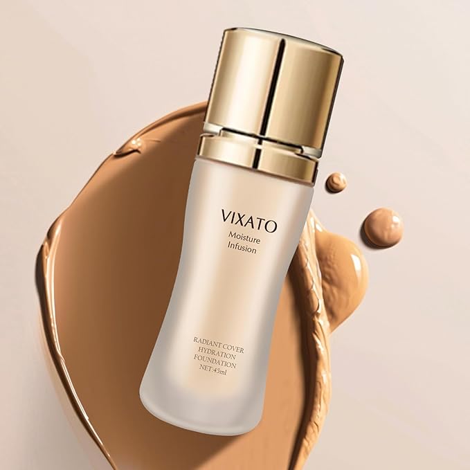 Cover Hydration Liquid Foundation Concealer, 45ML Moisture Liquid Flawless Makeup Cosmetic, Suitable for Most Bright/Neutral/Dark Skin-Velvo Beauty