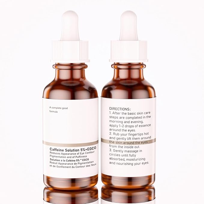 The Caffeine Solution 5% + EGCG，Reduces Appearance of Eye Contour Pigmentation and Puffiness，Under Eye Serum (30ml) Caffeine For Face Moisturizing Serum (2)-Velvo Beauty