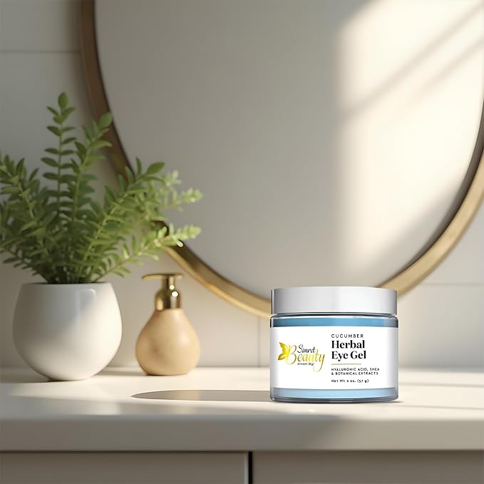 Eye Cream for Dark Circles, Anti-Aging Herbal Eye Gel with Hyaluronic Acid, Caffeine, Coffee, and Shea - Best for Puffiness, Wrinkles, and Fine Lines-Velvo Beauty