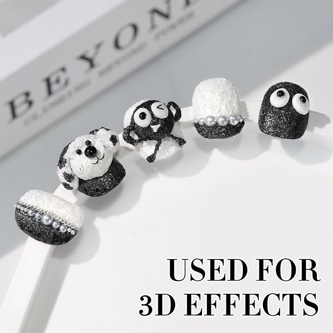 Double Rhythm 3D Nail Gel Solid Sculpting Gel for Nail Art Non-Sticky Hard Gel for Building Carving Molding Nail Extension Soak Off UV/LED Salon Home DIY 0.5 Oz (Gypsum Black)-Velvo Beauty