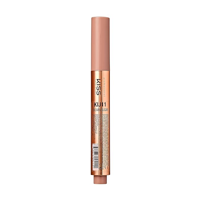 KISS NEW YORK Professional Melting Jelly Lip Balm, High Shine & Moisturizing Lip Stick, Long Lasting, Plumping Effect Look, Non-Sticky & Not Cakey, Easy Application & Natural Coverage (Brown Sugar)-Velvo Beauty