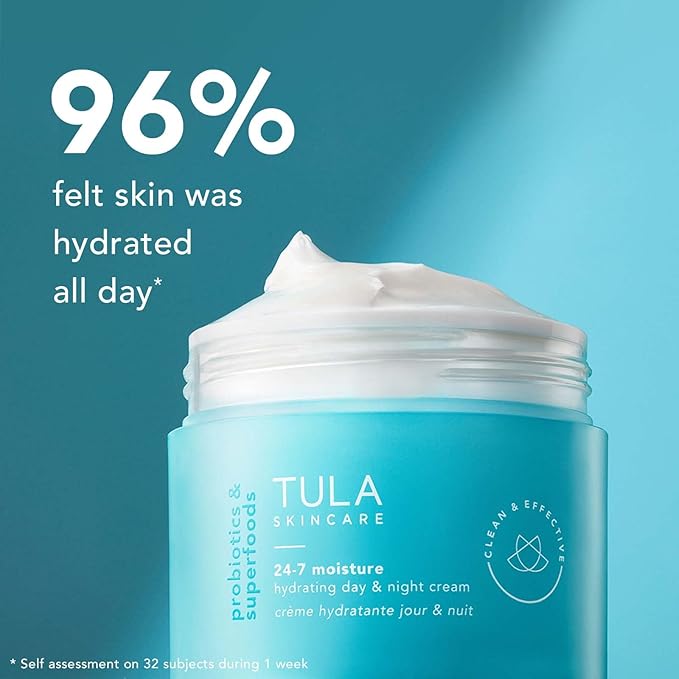 TULA Skin Care 24-7 Hydrating Day & Night Cream - Anti-Aging Moisturizer for Face, Contains Watermelon & Blueberry Extract, 1.5 oz.-Velvo Beauty