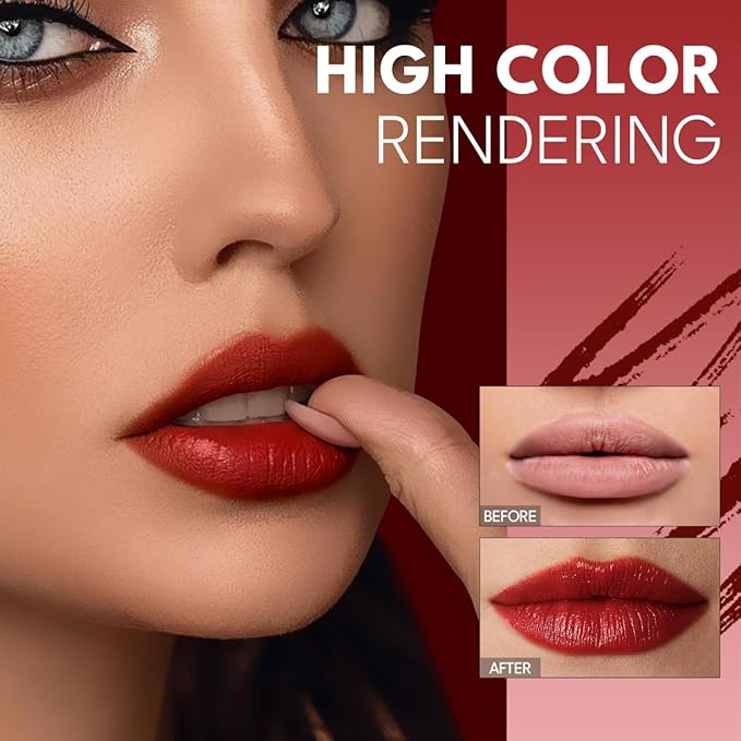 tinted lip balm, Conditioning & Nourishing Lip Balm, Matching concealer to cover lip lines and enhance color development- RED DAHLIA-Velvo Beauty