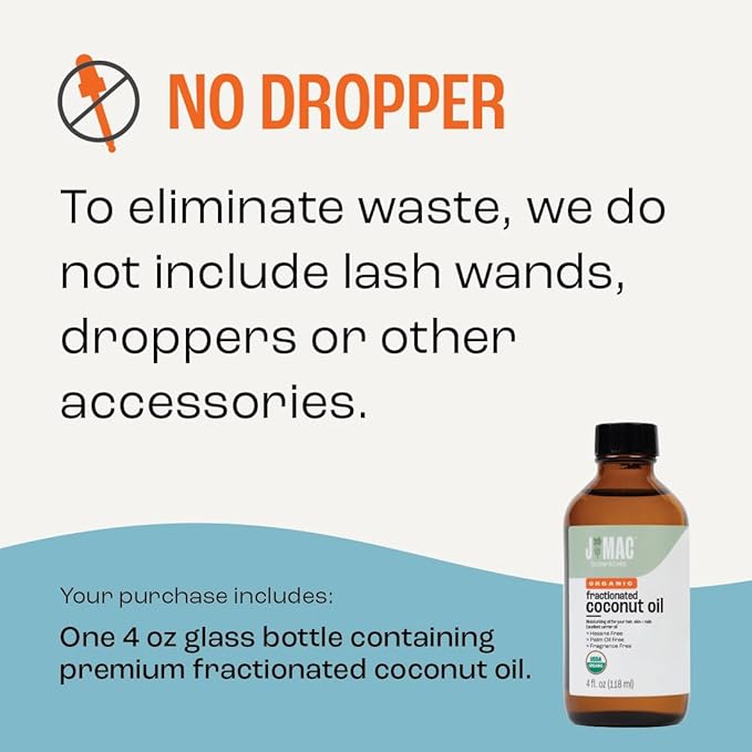 J MAC BOTANICALS Organic Fractionated Coconut Oil (4 oz Glass Bottle) Organic Carrier Oil and moisturizer-Velvo Beauty