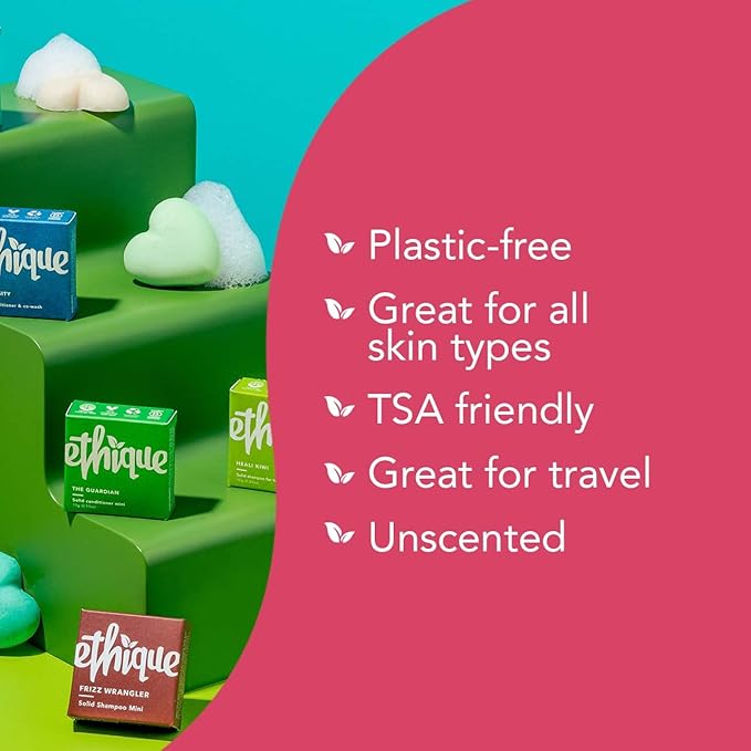 Ethique Unscented Gift Set- Face Cleanser, Body Cleanser & Deodorant, Gifts for women - Plastic-Free, Vegan, Cruelty-Free, Eco-Friendly, 3 Travel Bars, 1.59 oz (Pack of 1)-Velvo Beauty