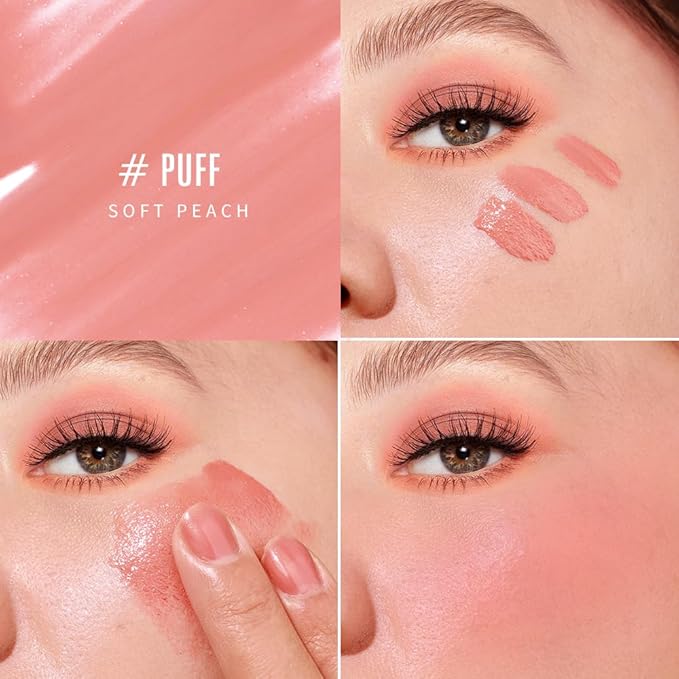 KIMUSE Soft Cream Blush Makeup, Liquid Blush for Cheeks, Weightless, Long-Wearing, Smudge Proof, Natural-Looking, Dewy Finish-Velvo Beauty