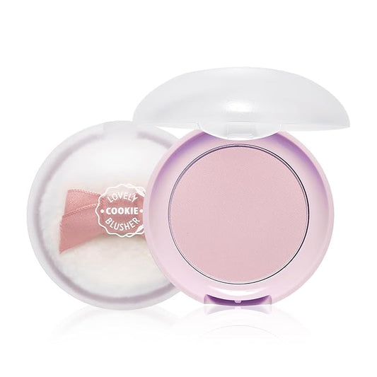 ETUDE Lovely Cookie Blusher #PP502 Lavender Lemon Macaron 4g | Glowing & Natural Powder Blush with Long-Lasting Sebum Control | Easy Application | Puffy Cushion for a Lovely Makeup Look-Velvo Beauty