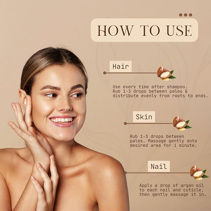 VoilaVe USDA and ECOCERT 100% Pure Organic Moroccan Argan Oil for Skin, Nails & Hair Growth, Anti-Aging Face Moisturizer, Cold Pressed, Hair Moisturizer, Rich in Vitamin E, As Seen On TV - 4 fl oz-Velvo Beauty