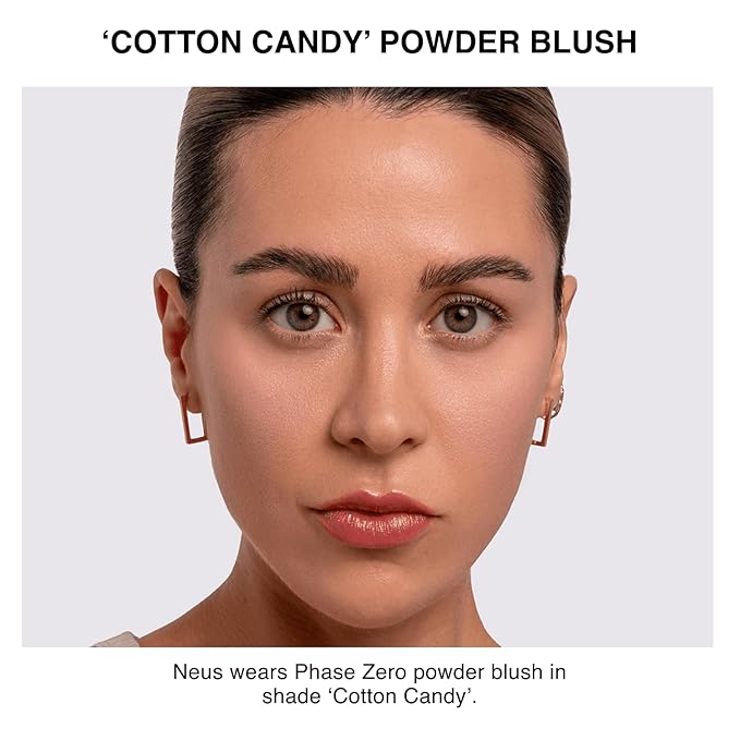 Makeup Powder Blusher - "Cotton Candy" - 4g / 0.141oz - Pigmented, Buildable, Lightweight Powder Blush for a Radiant, Healthy, Natural Glow. Versatile Shade - Dusty Pink - Matte-Velvo Beauty