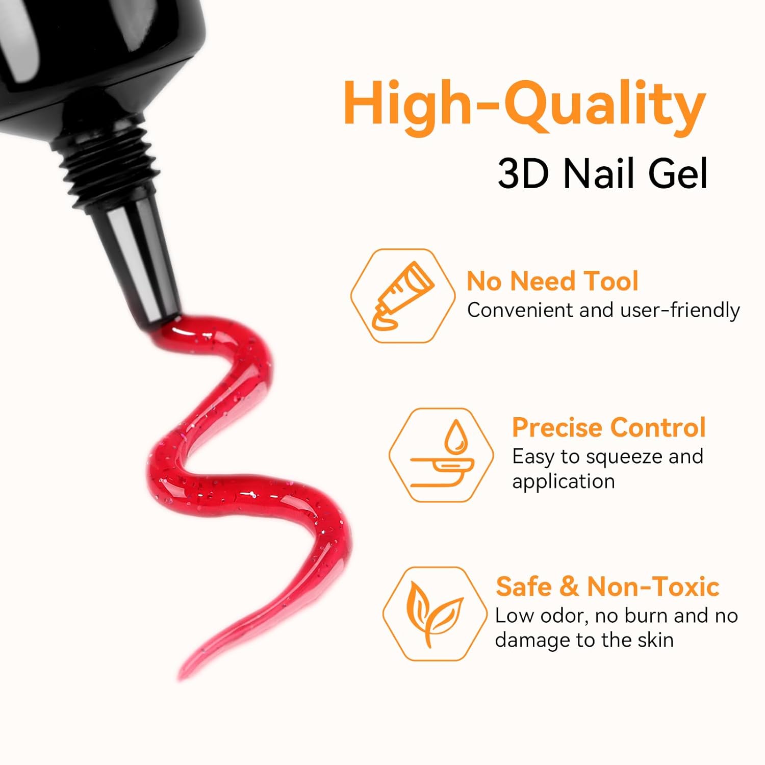 Makartt 3D Sculpting Gel for Nail Art Kit: 3D Nail Gel for Nail Art, 15ml No Wipe Polish for Molding Drawing, Embossed Gels for Nail DIY Manicure - Glistening Cheer & Tinsel Green (2PCS)-Velvo Beauty