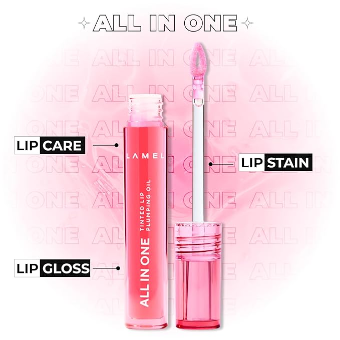 All-in-One Lip Oil - Lightweight, Tinted, Plumping, Hydrating Lip Gloss - Lip Balm for Day & Night Use, Long-Lasting Lip Stain, Lip Glow Oil, No-Sticky Gloss, Lip Plumper Tint - Peachy №401-Velvo Beauty