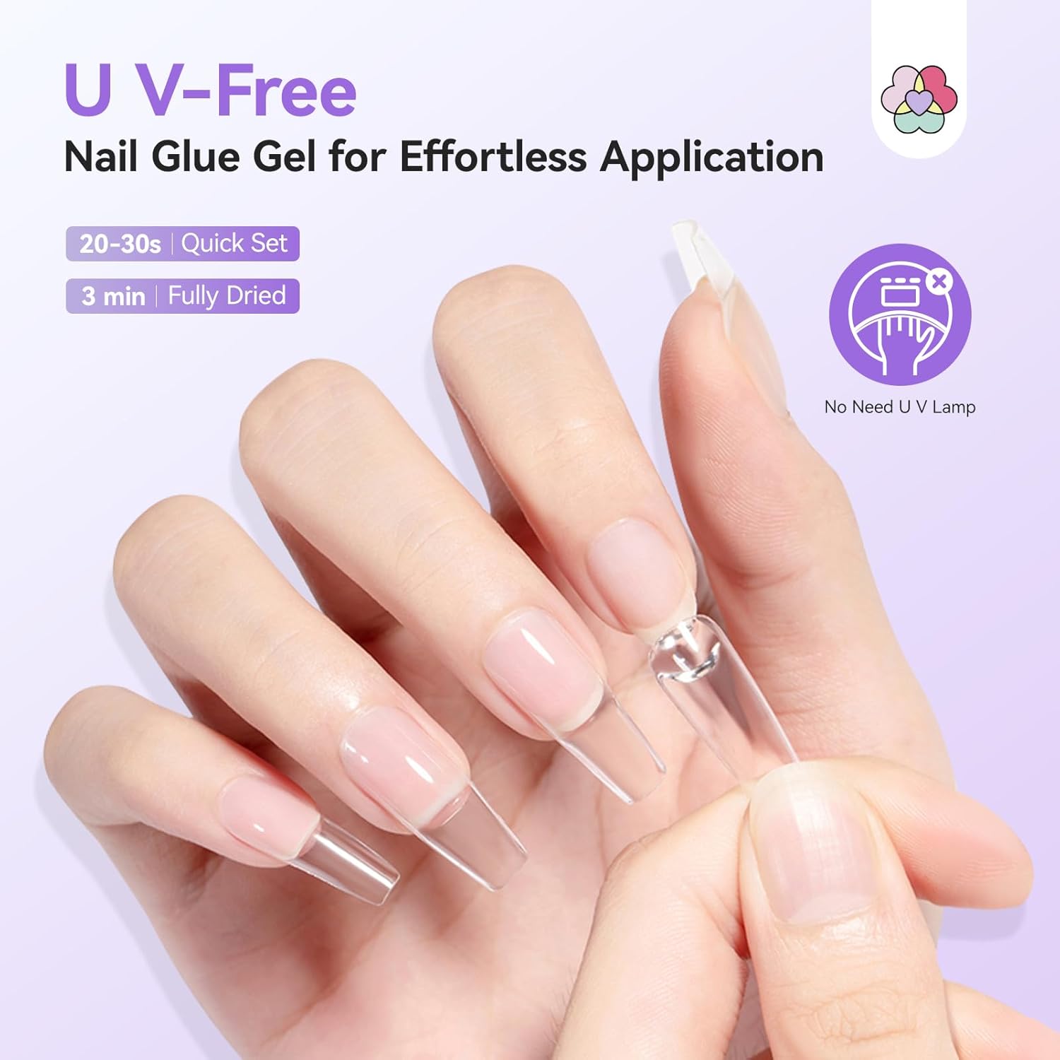 SAVILAND 2Pcs Semi Solid Nail Glue for Press On Nails: Super Strong 20g Gel Nail Glue for Press Ons Quick Drying 30-Day Long Lasting Nail Glue Gel Adhesive Rich in Castor Oil VE No U V Light Needed-Velvo Beauty