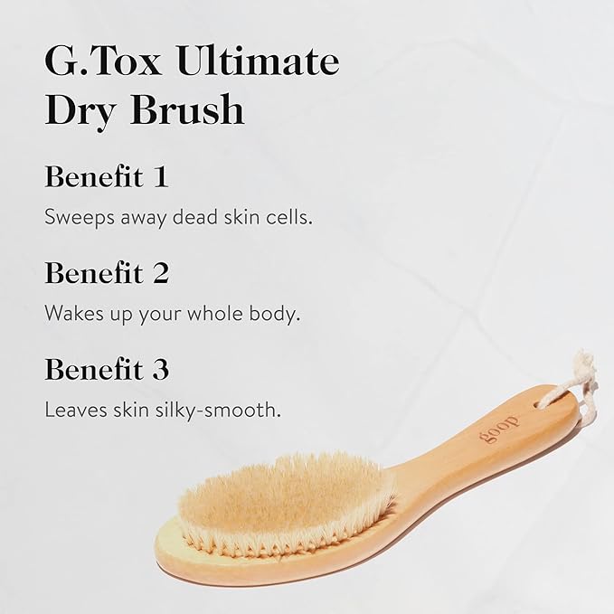 goop Beauty Dry Brush | Detoxifying Body Exfoliator | Wooden Handle with Natural Biodegradable Sisal Fibers | Sweeps Away Dead Skin | FSC Certified-Velvo Beauty