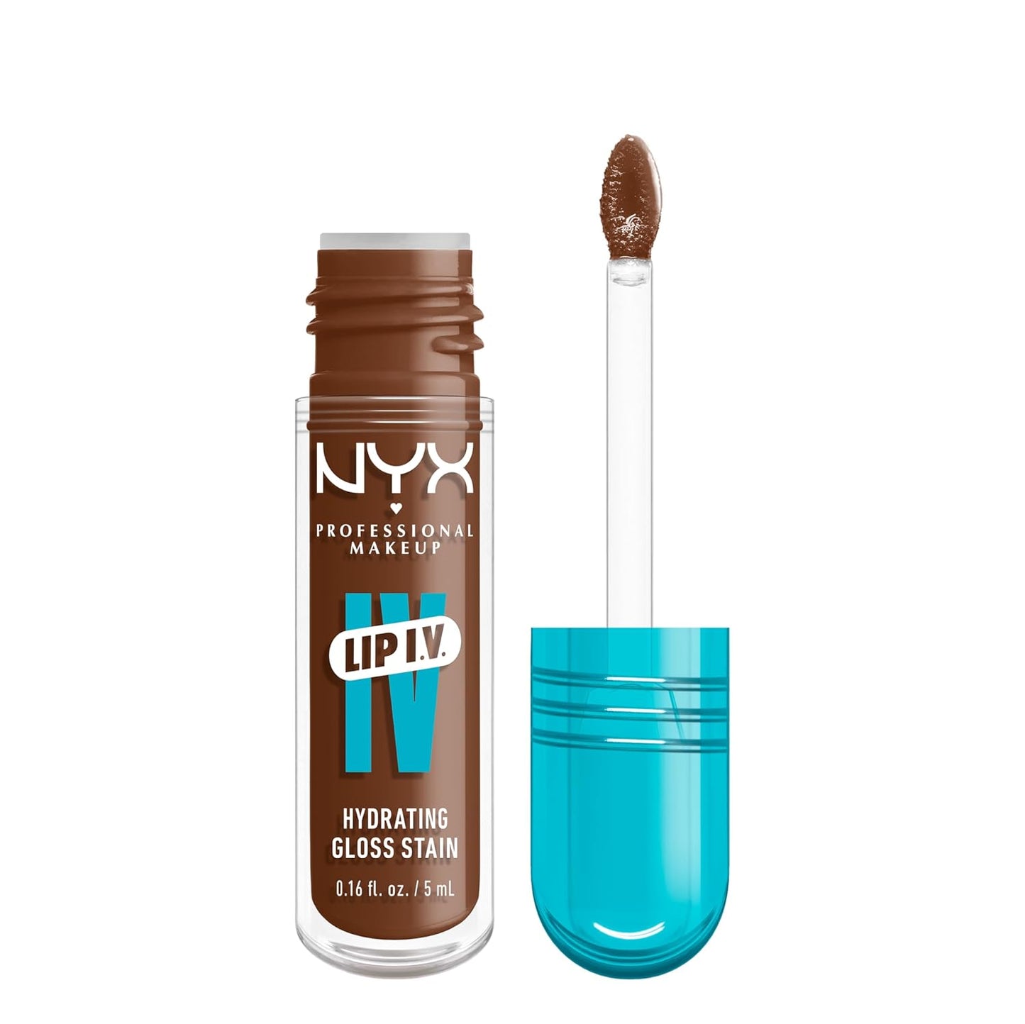 NYX Professional Makeup Lip IV Hydrating Glossy Lip Stain with 12HR Hydration - Splash N Spice (Brown)-Velvo Beauty