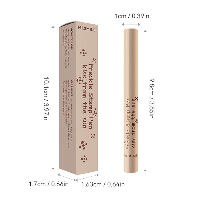 AKARY Stamp Freckle Pen Natural Lifelike Fake Freckles Makeup, Waterproof Long Lasting Quick Dry 5 Comb Corners Natural Like Face Freckle Makeup Pen for Effortless Sunkissed Makeup, 02-Natural Coffee-Velvo Beauty