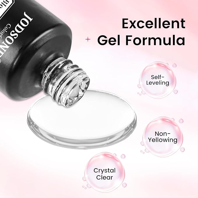 JODSONE Blooming Clear Gel Nail Polish, 15ml for Spreading & Watercolor Effects, Floral Nail Art Design, U V & LED Cure, Light Up Your Nail Life-Velvo Beauty