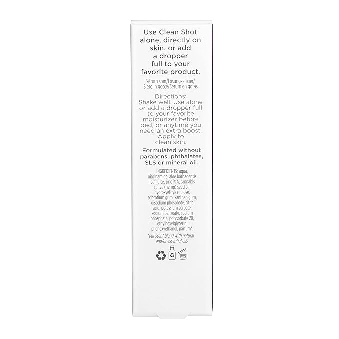 Pacifica Clean Shot Niacinamide Zinc and Hemp 10 Percent Complex Unisex 0.8 oz-Velvo Beauty
