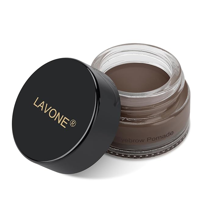 Eyebrow Pomade - Waterproof Brow Pomade for Long-lasting Results,Smudge Proof and Sweat Resistant Formula,Natural Eyebrow Makeup for All Skin Types and Tones - Black Brown-Velvo Beauty