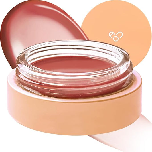 AOU GLOWY TINT BALM Tinted Lip Balm with Natural Gloss Instant Hydration for Chapped Lips 0.12Oz (06 Peanut Balm)-Velvo Beauty