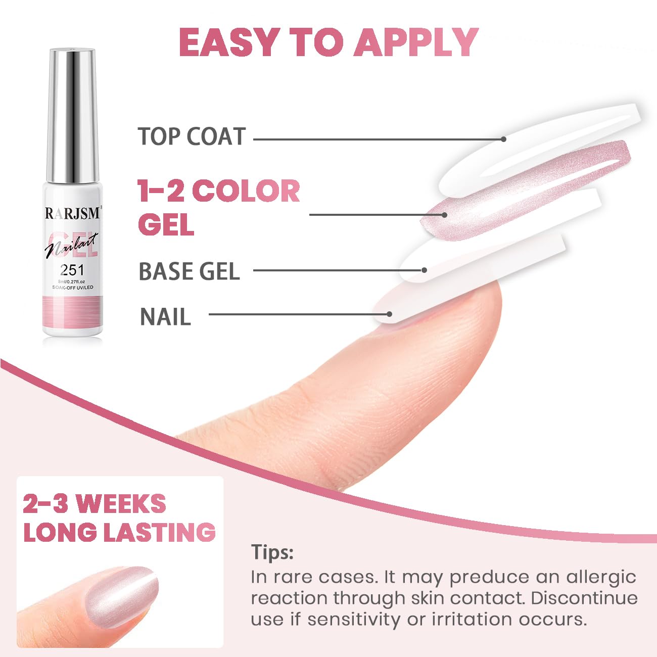 RARJSM Pearl Pink Nail Art Gel Liner Pearlescent Shell Glitter Swirl Effect Gel Nail Polish 8ml Build in Thin Brush Painted Drawing Striper Gelpolish Soak off Curing Requires for Home Salon Design-Velvo Beauty