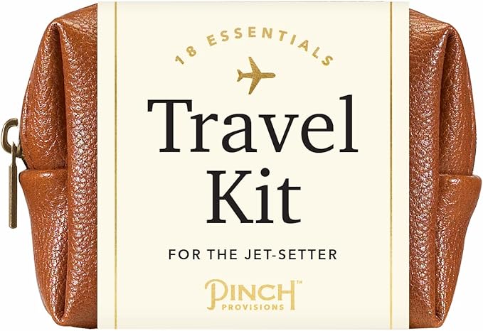 Pinch Provisions Travel Kit, includes 18 Must-Have Emergency Essential Items for Travelling, Ideal Road Trip or Airport Gift for Friends, Family & Peers, Portable Pouch-Velvo Beauty