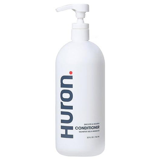 Huron Men’s Conditioner - Lightweight, Hydrating Conditioner - Eliminates Frizzy Hair, Moisturizes, & Restores Shine - Clean & Invigorating Scent - 100% Vegan Ingredients & Cruelty-Free - 32 Fl Oz-Velvo Beauty