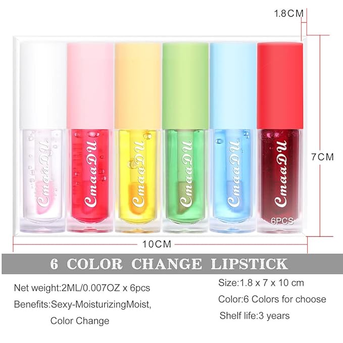 Yasovigi Fruit Lip Oil Plumping Lip Tint Moisturizing Lip Gloss, Transparent Lip Balm Care Stick Nourishing Repairing Non-sticky, Moisture&Lighten Lip Lines-Velvo Beauty