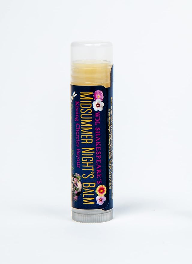 Shakespeare's Midsummer Night's Lip Balm Tube, Cherry Flavored - Cruelty-Free and Made in the USA from Natural and Imported Ingredients-Velvo Beauty