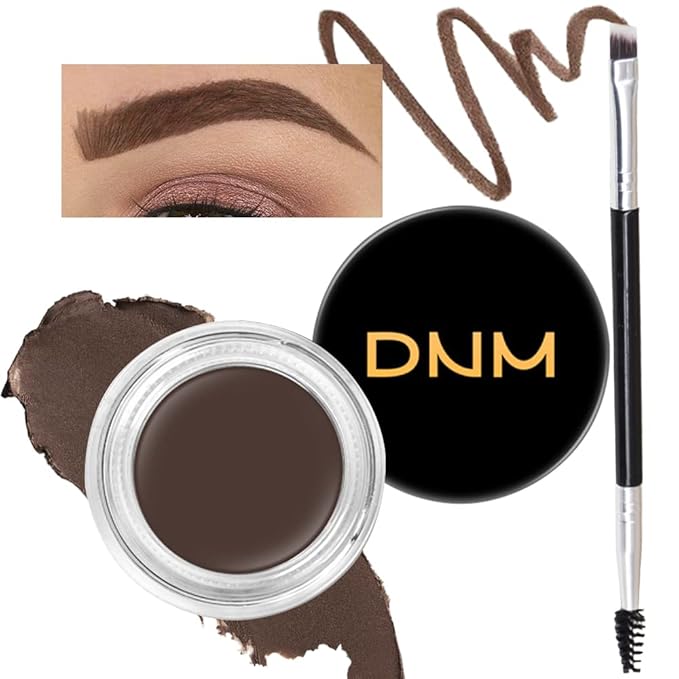 evpct Dark Brown Eyebrow Powder Pomade Gel Shaper Makeup Kit with Dual-ended Brush, Eyebrow Stencil Kit for Women Shaping, Eye Brow Pomade Stencil Shaper Tinting kits for Women Long Lasting Waterproof-Velvo Beauty