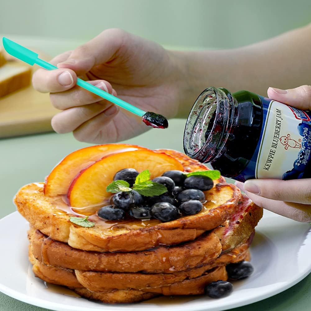 Silicone Spatula Set (6Pcs) - Mini Scraper Tool for Beauty & Food （Reach Every Last Drop - Multi-Size Spatulas for Makeup Jars, Lotion Bottles & Kitchen Containers）-Velvo Beauty