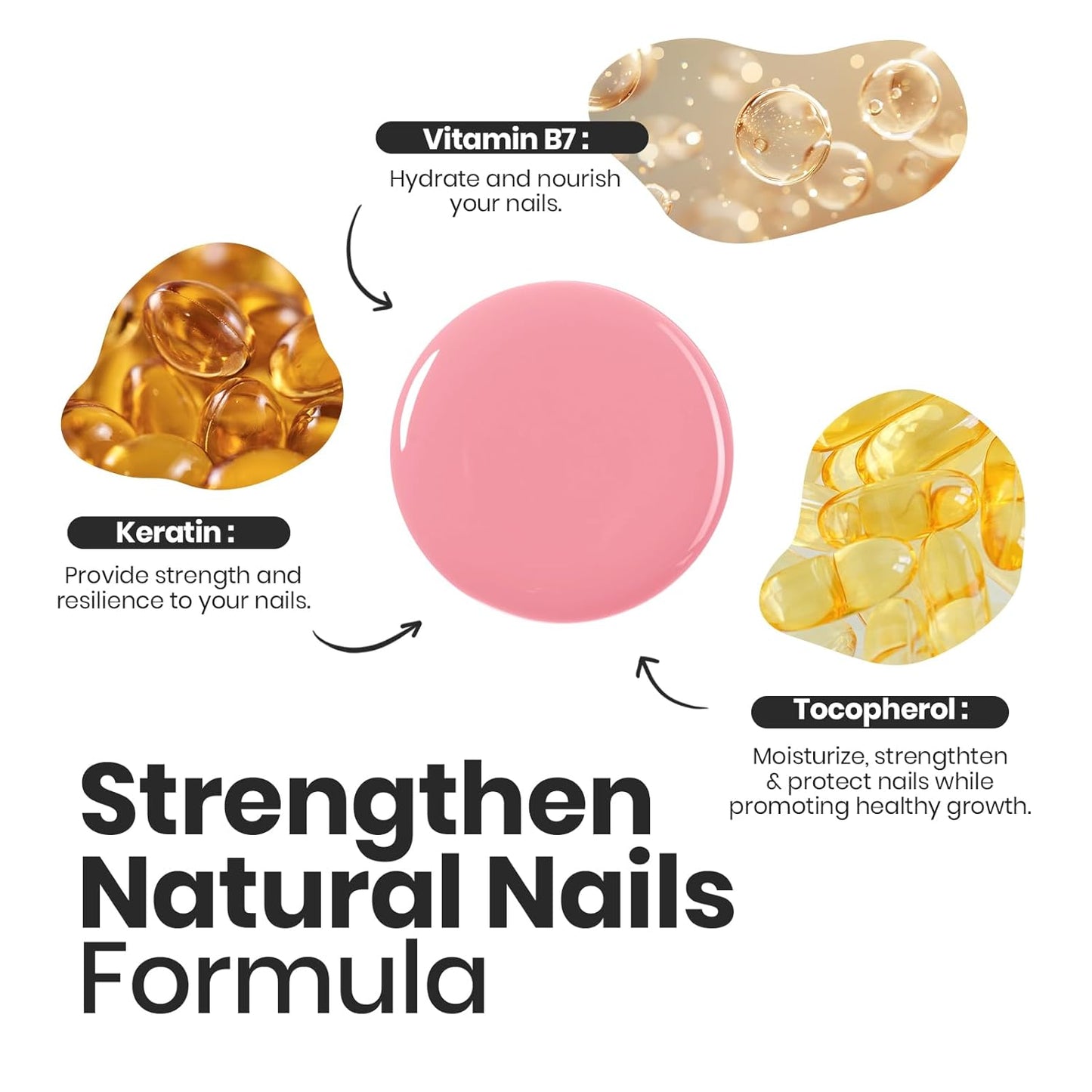 Beetles Jelly Nail Polish Set,6 Colors Pink Nude Jelly Quick Dry Nail Polish Fingernail Fast Drying & Long Lasting Nail Strengthener Polish Gifts for Women-Velvo Beauty