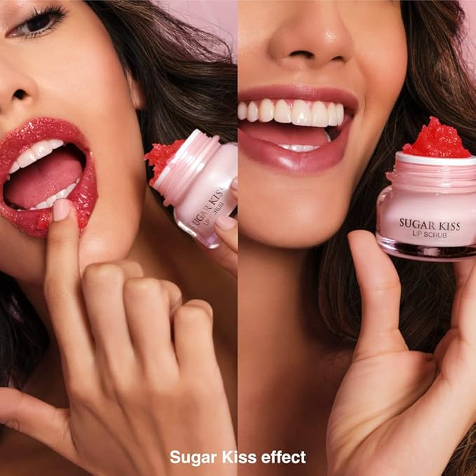 Infinitek Paris Sugar Kiss Watermelon Flavored Lip Scrub 2.4 oz / 68 g - Hydrating Lip Balm, Scrubber Exfoliator, Lip Mask, Lip Repair Treatment & Lightening Exfoliator for Dark Lips-Velvo Beauty