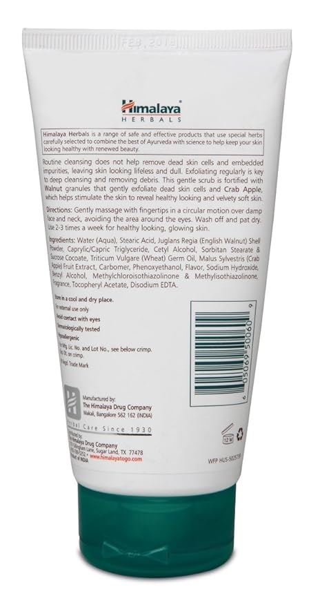 Himalaya Gentle Exfoliating Walnut Scrub for Deep Cleaning & Renewed Skin, 5.07 oz-Velvo Beauty