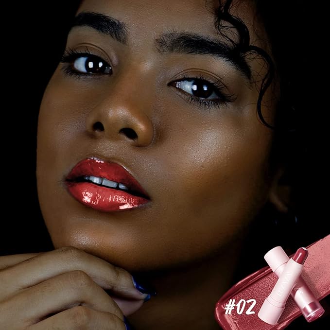 2PCS Tinted Lip Balm Chapstick with Color, Natural Semi - Gloss Finish, Hydrating/Coloring 2 in 1 Moisturizer Lip Stick for Girls & Women #02＋#04-Velvo Beauty