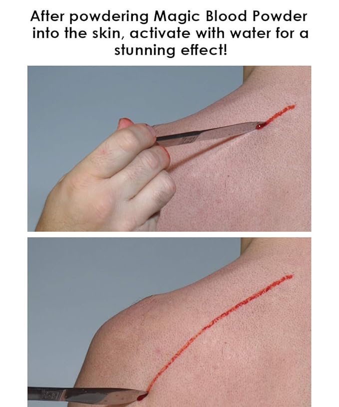 Graftobian Blood Sampler Set Makeup Kit - with 4 FX Bloods - Blood Gel, Blood Paste, Stage Blood, Magic Blood Powder-Velvo Beauty