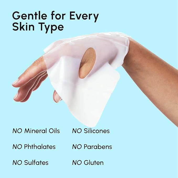 MAREE Collagen Facial Mask with Hyaluronic Acid - Hydrating Face Masks Skincare - Mascarillas Faciales For Women Skin Care - White, 4 Count-Velvo Beauty