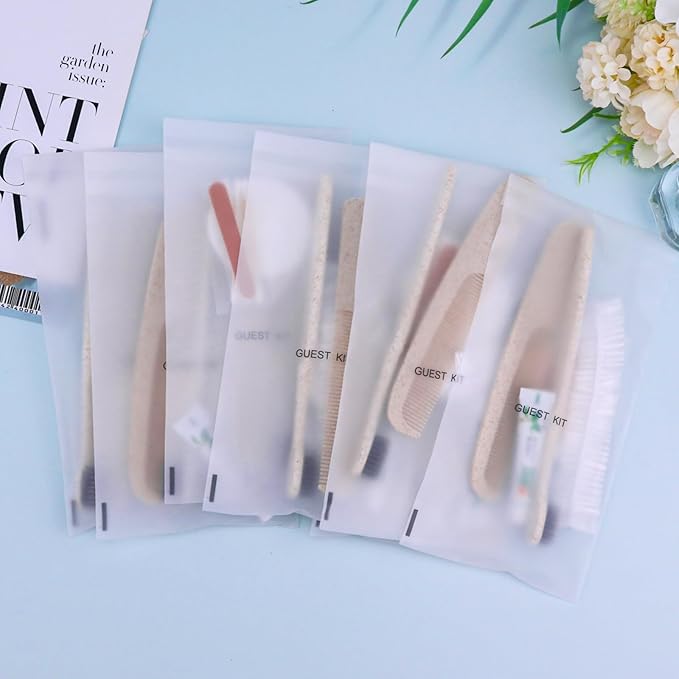 Hygiene Kit, Hygiene Kit Bulk, Travel Hygiene Kit with Toothbrush, Toothpaste, Care Package, Comb, Shower Cap, Individually Packed, Suitable for Hotel, Home, Camping, Travel (20-Pack)-Velvo Beauty