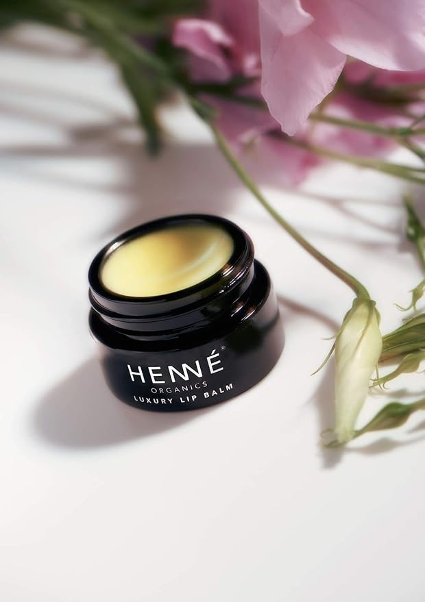 Henné Organics Luxury Lip Balm - Natural and Organic Moisturizer - 0.35 Ounce Jar-Velvo Beauty