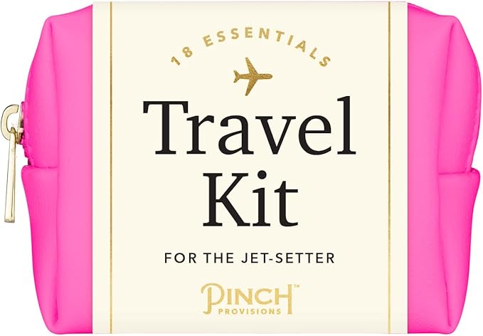 Pinch Provisions Travel Kit, includes 18 Must-Have Emergency Essential Items for Travelling, Ideal Road Trip or Airport Gift for Friends, Family & Peers, Portable Pouch-Velvo Beauty