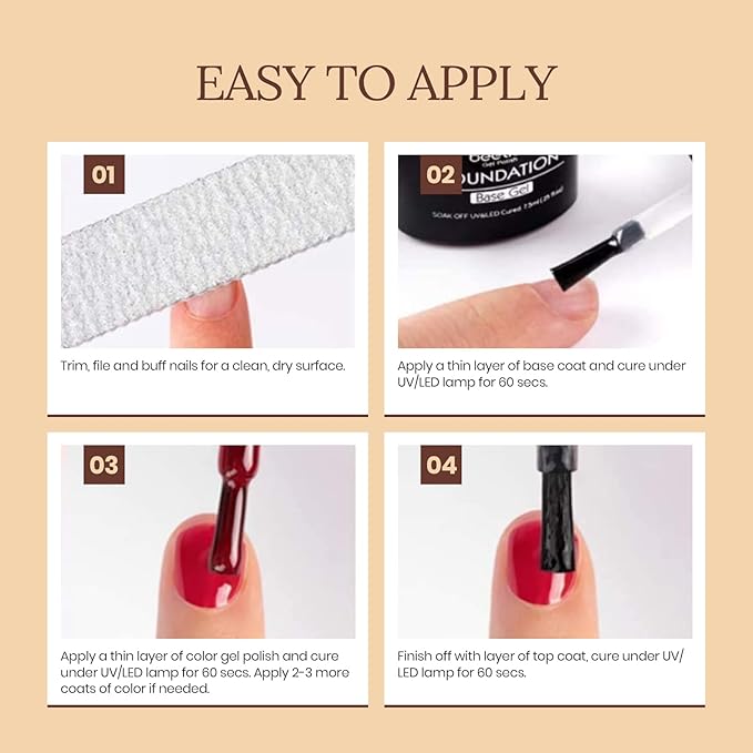 beetles Brown Gel Nail Polish Set Nude Gel Polish Nail Set 6 Colors Sandstorm Collection Peach Brown Natural Manicure Kit Soak Off Uv Led Lamp Needed for Women Gift Diy Home-Velvo Beauty