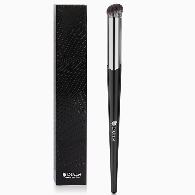 DUcare Concealer Brush Under Eye, Angled Small Nose Contour Brush, Mini Thin Slanted Foundation Dark Circles Puffiness, Puffy Face Eyebrow Eyes, Liquid Cream Blending-Velvo Beauty