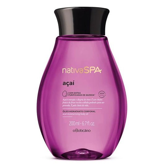 Nativa SPA by O Boticário, Açaí Body Oil, Scented Moisturizer, 6.8 Ounce-Velvo Beauty