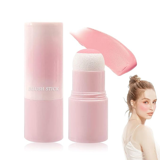 Matte Contour Blush Stick for Cheeks and Face - Buildable Shimmer Facial Blusher Shades - Blendable Cosmetic Makeup 02-Velvo Beauty