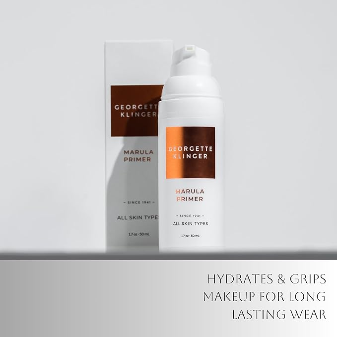Marula Primer - Vitamin-Rich Hydrating & Gentle Moisturizer, Lightweight Instant Pore Minimizer, Long-Lasting Makeup Base, Smooth Application, Unclogs Pores & Fills Lines -1.7 oz by Georgette Klinger-Velvo Beauty